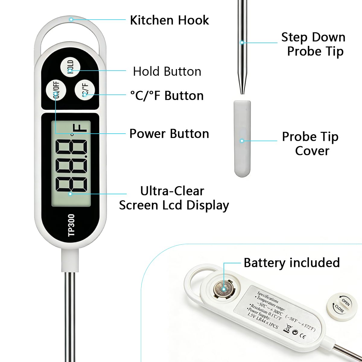 Candy Thermometer Digital Instant Read for Meat Kitchen Cooking Food
