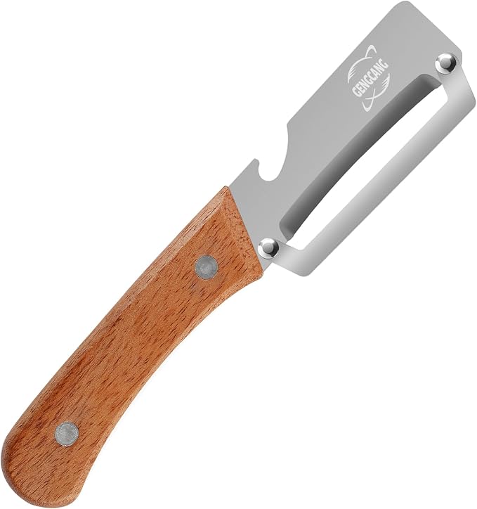 Multi-Functional Vegetable Peeler – Comfortable Wooden Handle by GENGCANG