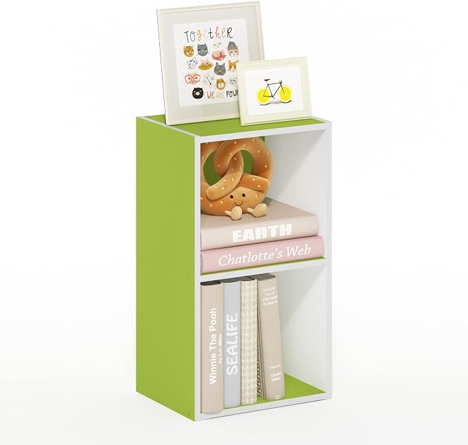 Furinno PASIR Book Shelf, 2-Tier Modern Bookshelf, Open Shelves Bookcase 9 x 12 by Furinno-FitsYourSpaceFitsYourBudget