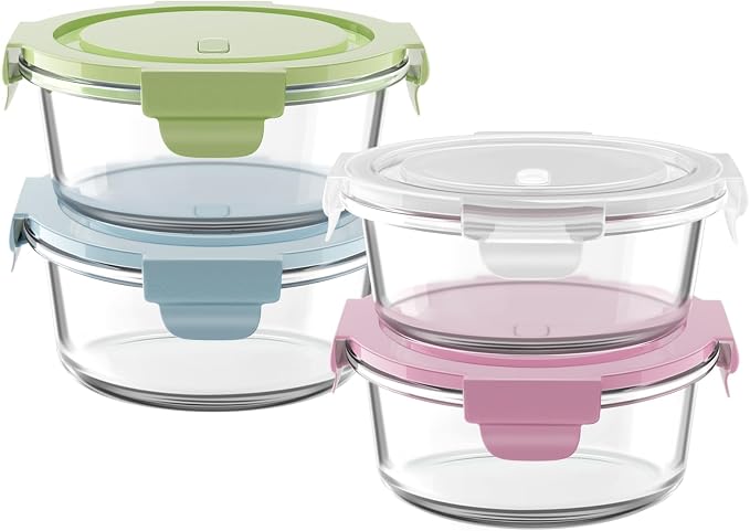 Freshmage 12oz Glass Meal Prep Containers, 1.5 Cup Food Storage Container - Image 2