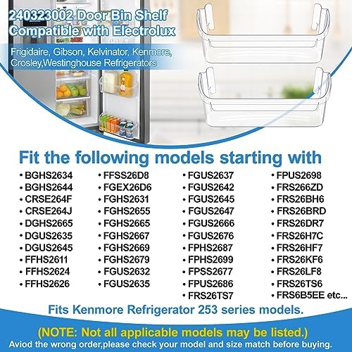240323002 Refrigerator Door Bin Compatible With Frigidaire Door Shelf