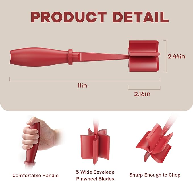 2 Pcs Meat Chopper, Upgrade Hamburger Grinder, Premium Heat Resistant Meat - Image 2