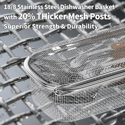 Dishwasher Basket,18/8 Stainless Steel Dishwasher Basket for Small