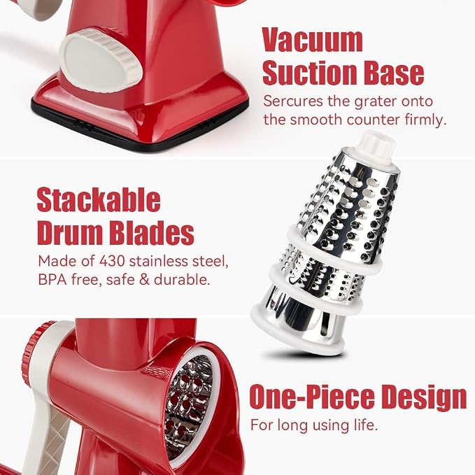 KEOUKE Rotary Cheese Grater Pro 6 in 1 - Image 7