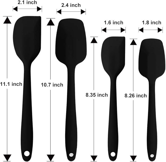 Silicone Spatulas Set, Rubber Spoon Spatula Heat Resistant Spoonula One Piece - Image 5