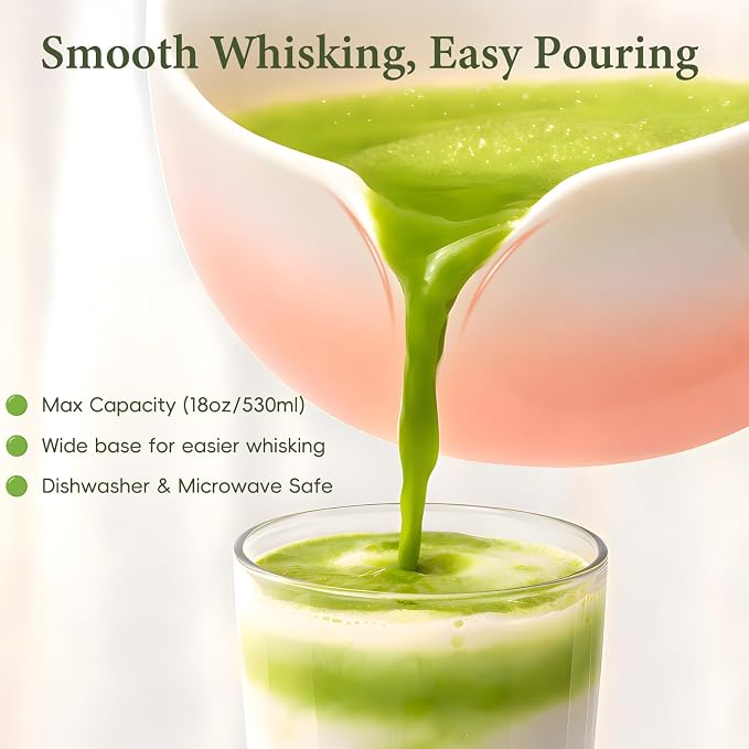 Matcha Whisk Set, Ceramic Matcha Set Includes Bowl & Holder, Bamboo Whisk - Image 5