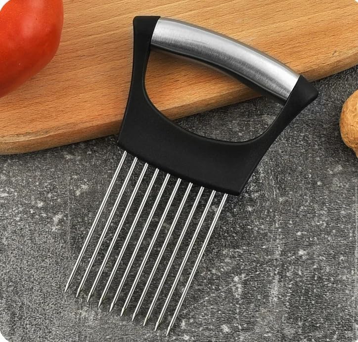 Onion Holder for Slicing, Stainless Steel Tomato Slicer Vegetable