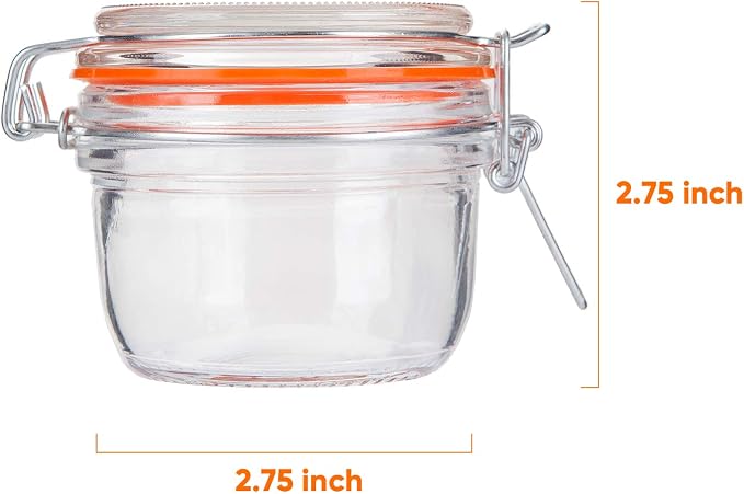 Small Glass Jars With Airtight Lids, Glass Spice Jar 5 oz, Maosn Jars With Leak - Image 2