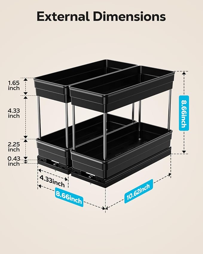 Nieifi Spice Organization for Cabinet-Vertical Spice Rack Pull Out-Spice Rack - Image 2