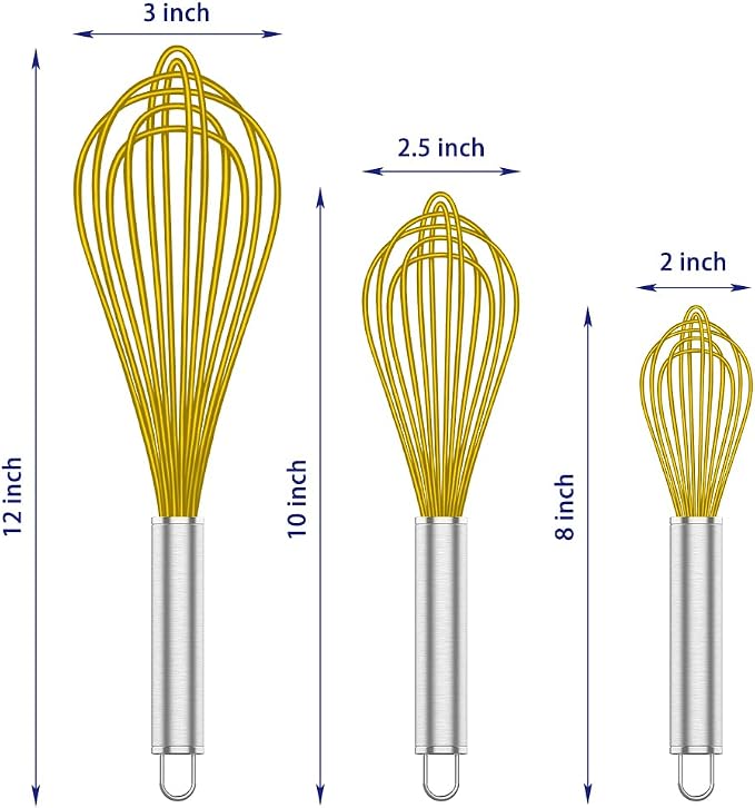 OYV Yellow Silicone Whisk, Professional Whisks - Image 6