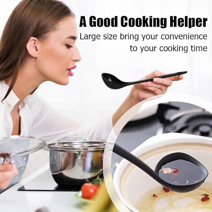 Large Plastic Serving Spoons, Disposable Heavy Duty Serving Spoons, Long Handle - Image 4