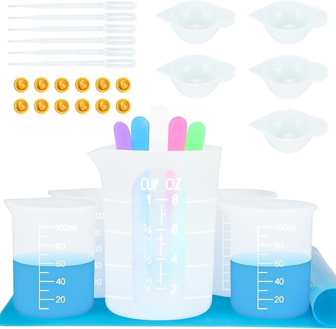Creahaus Silicone Measuring Cups Tool Kit by Creahaus