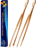 JETKONG 2 Pcs 14-Inch Kitchen Tweezers Extra Long Cooking Tweezer Tongs by JETKONG