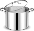 P&P CHEF 16 QT Stock Pot with Lid, Stainless Steel Large Cooking Pot, Soup by PPCHEF