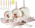 23Pcs Ceramic Cookware Set Non Stick Pots and Pans Set Non Toxic by COICUR