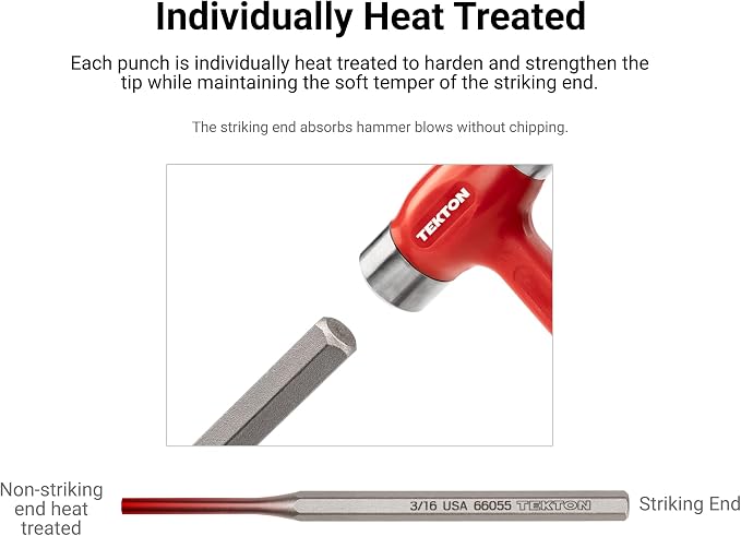 TEKTON 1/8 Inch Pin Punch | 66053 | Made in USA - Image 3