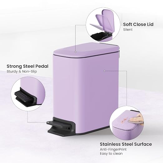 Cesun Small Bathroom Trash Can - Image 4