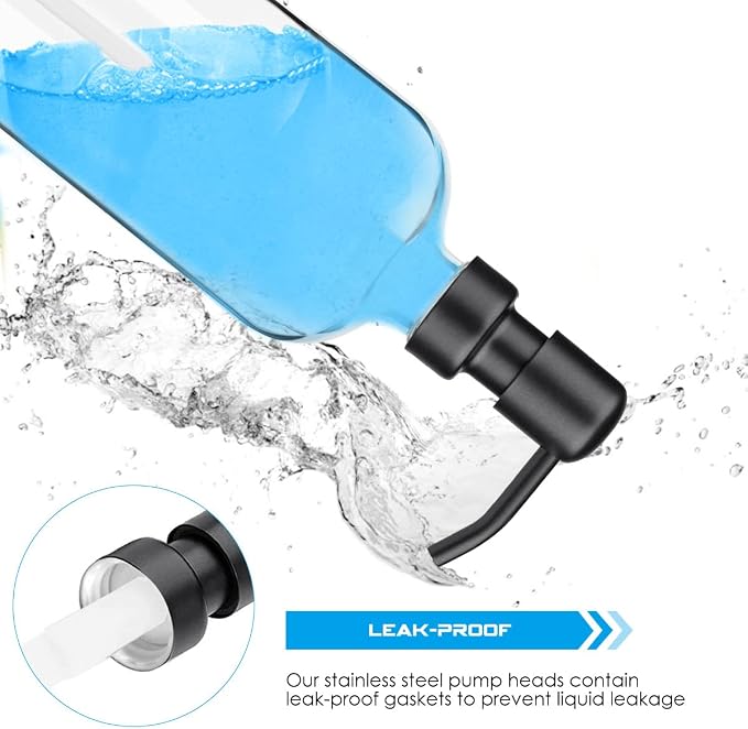 ARKTEK 2 Pack Refillable Glass Soap Dispenser - Image 3