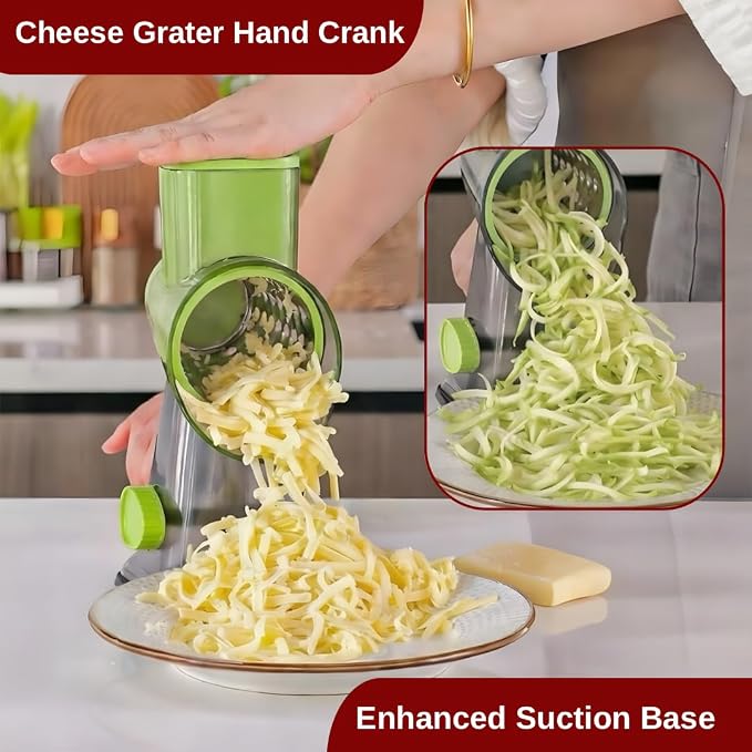 INCITATUS - Cheese Grater Hand Crank - Rotary Cheese Shredder - 3 - Image 3