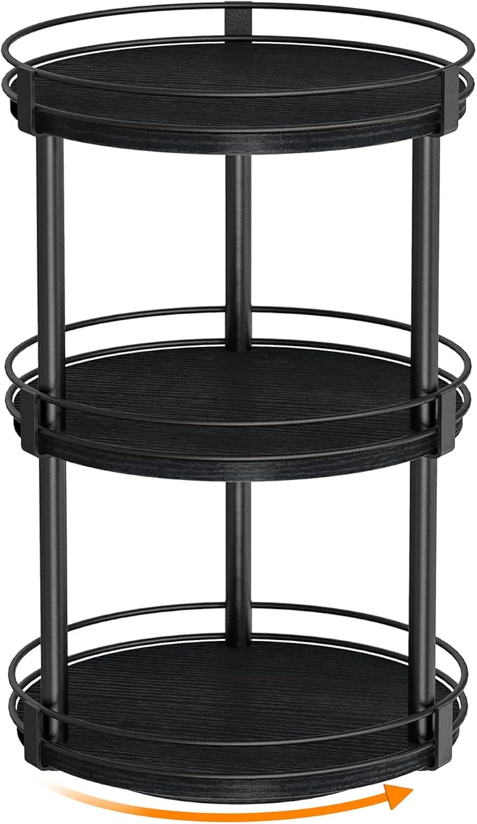 Snughome Lazy Susan Organizer, 3 Tier Rotating Spice Rack by Snughome