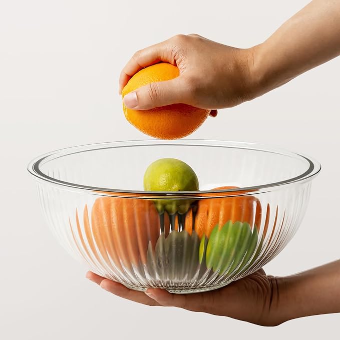 Glass Mixing Bowls with Lids Sets, 5 Packs Glass Bowls with Lids - Image 8