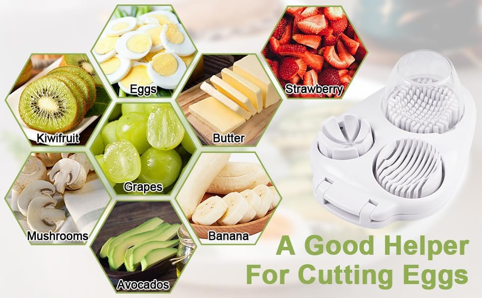 3 in 1 Egg Slicer for Kitchen – Multi-Functional Strawberry Banana