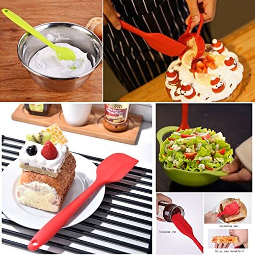 Silicone Spatulas, Small Rubber Spatula With Solid Stainless Steel