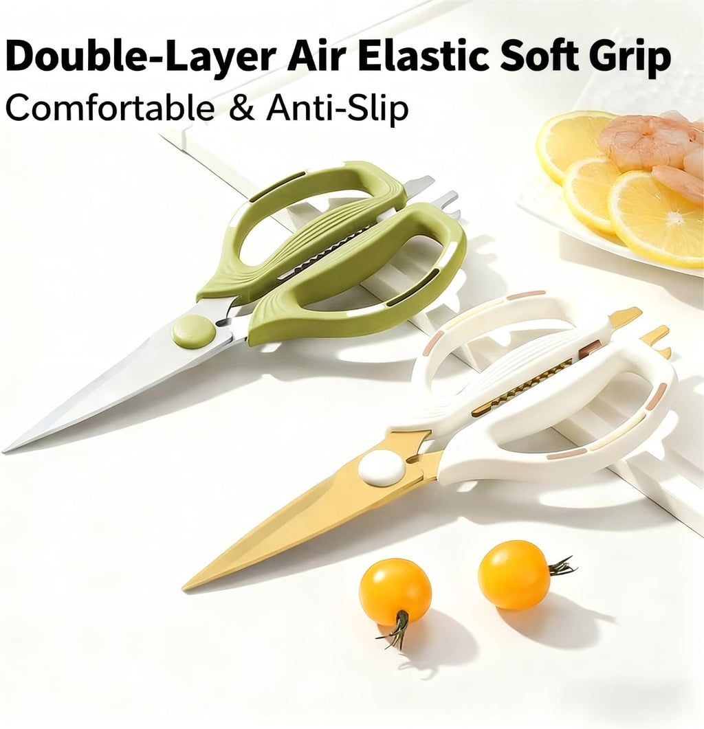 Kitchen Shears Scissors Food Scissors, 8-in-1 Multifunction Japanese