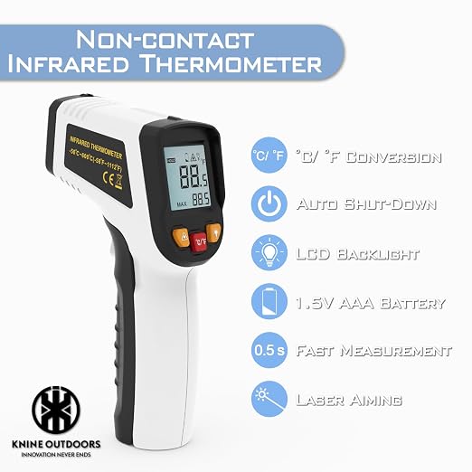 KNINE OUTDOORS Infrared Thermometer Laser Temperature Gun, -58℉ to 1112℉ - Image 3