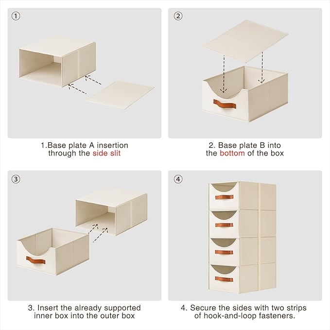 Homsorout Stackable Storage Drawers - Image 4