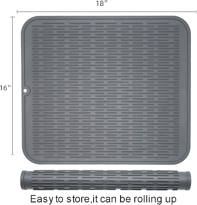 ZLR 2 Pcs Large Silicone Dish Drying Mat - Image 2