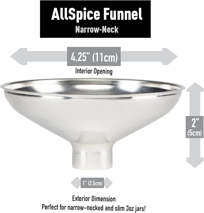 AllSpice Spice Funnel Metal Stainless Steel 18/8 - Image 4