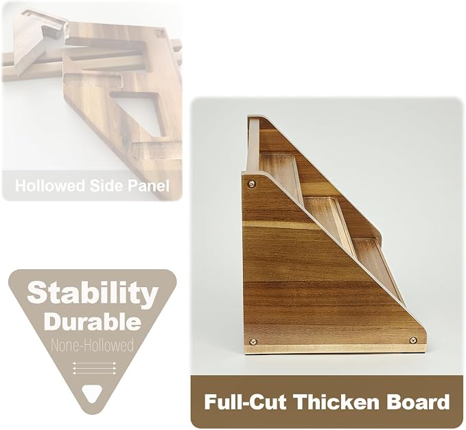 Acacia Wooden Spice Rack for Countertop - Image 3
