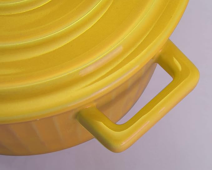 WHJY Yellow Colorful Ceramic Casserole Dish - Image 3
