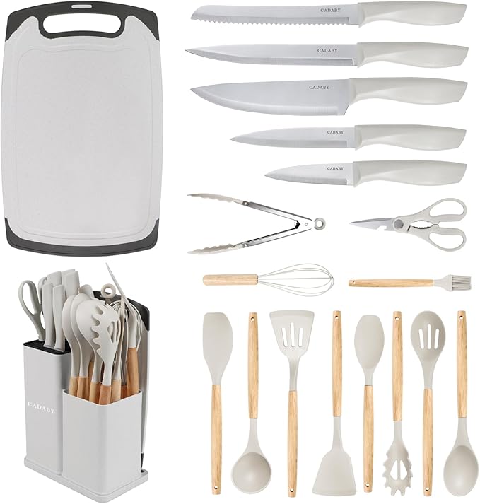 19 PCS Kitchen Cooking Utensils Set, 11 Pieces Silicone Cooking Utensils Set 6 by CADABY