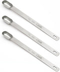 3PCS 1/4tsp Single Measuring Spoon, Stainless Steel Long Handle Individual by BERYLER