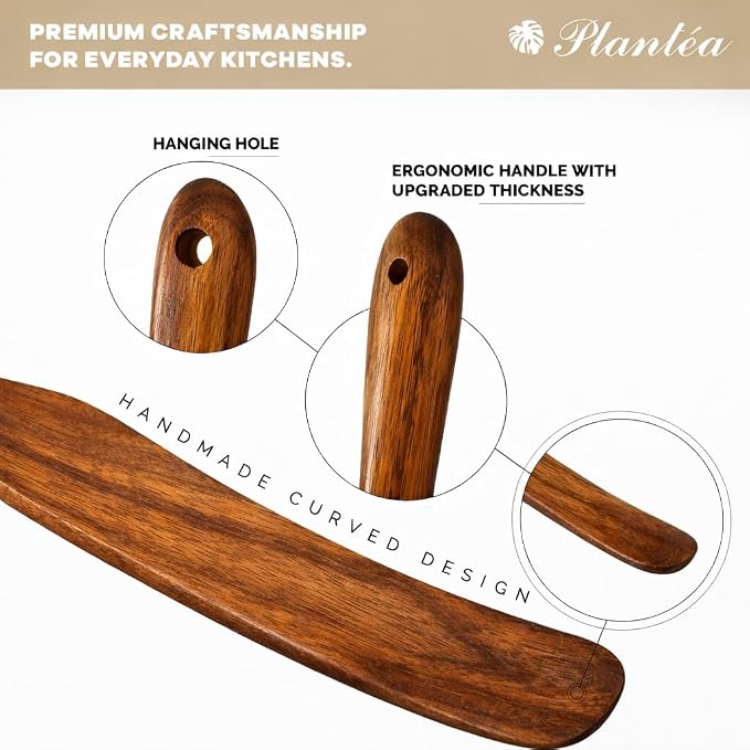 As Seen On TV, Spurtles Kitchen Tools Wooden, Plantéa Handmade Wooden Spoons - Image 5