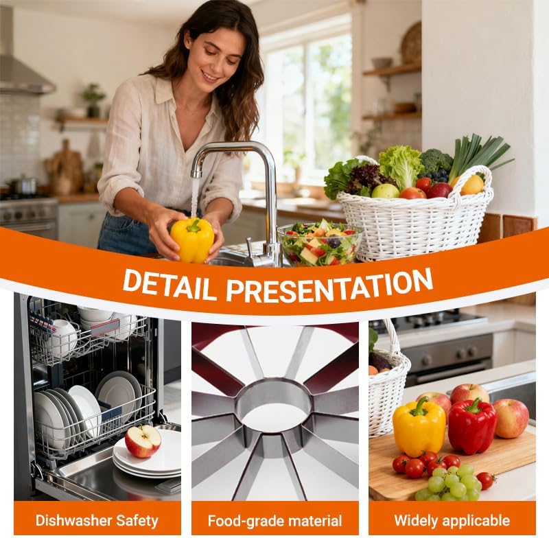 4PCS Kitchen Tool Set - Stainless Steel Fruit Slicer and Corer, Easy
