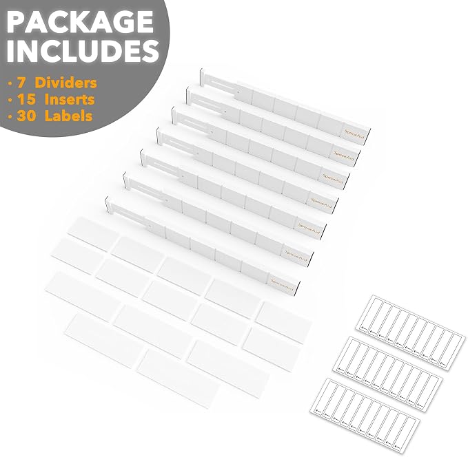 SpaceAid Bamboo Drawer Dividers - Image 7