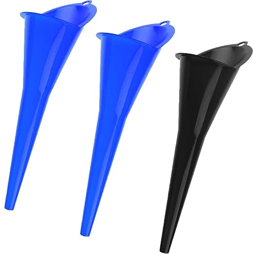 3-Pack Long-Neck Oil Funnels, Gas & Transmission Fluid by Cartisen
