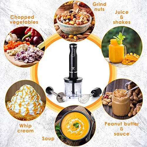 Moss & Stone Electric Hand Blender Set, 300W Immersion Hand Blender