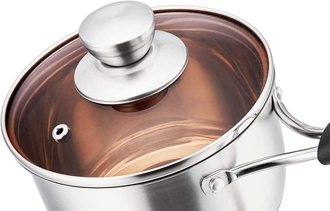 P&P CHEF 1 Quart Saucepan Small Pot, Stainless Steel Saucepan - Image 8