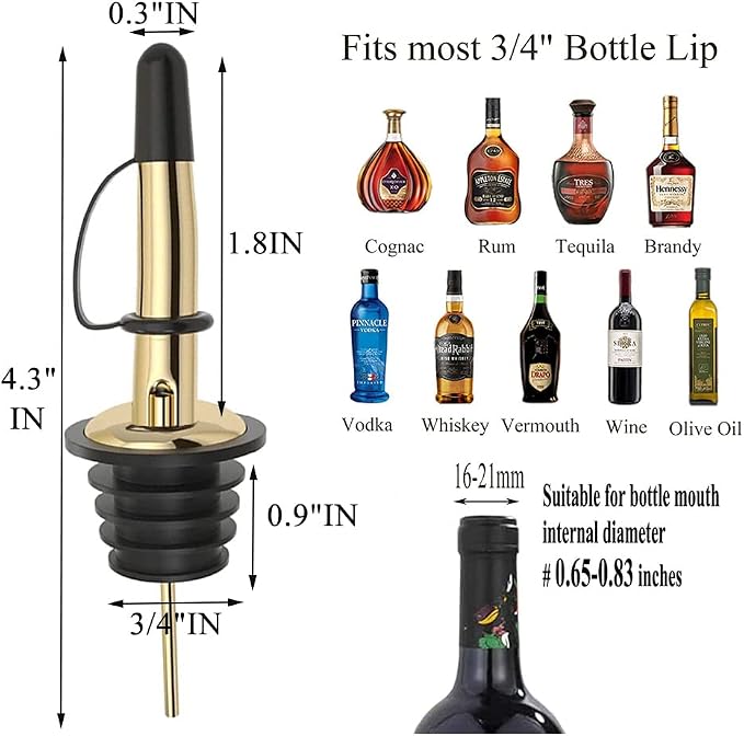 Pafusen 24 Pack Liquor Bottle Pourers, Liquor Pour Spout - Image 5