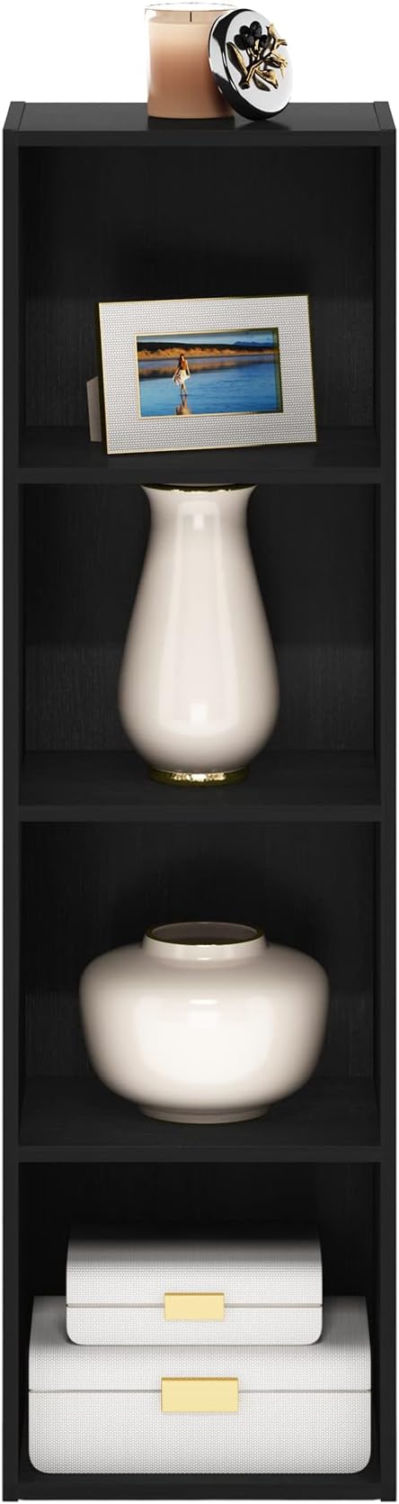 Furinno PASIR Book Shelf, 4-Tier Modern Bookshelf, Open Shelves Bookcase 9 x 12 - Image 6