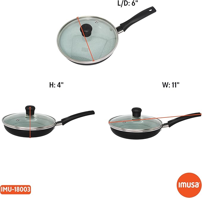 IMUSA 6.3” Gray Speckled Ceramic Mini Fry Pan - Image 8