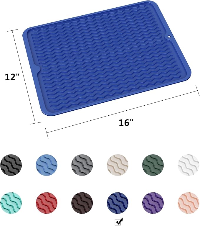 ZLR Silicone Dish Drying Mat & Heat Resistant Trivet - Image 6
