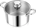 P&P CHEF 6 Quart Tri-Ply Stainless Steel Stock Pot, 6 Qt Stockpot Pasta Cooking by PPCHEF