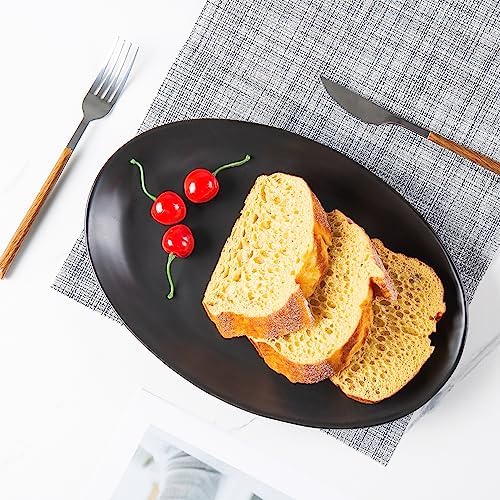 Ceramic Serving Platters, 12" Black Serving Tray, Serving Plates, Set