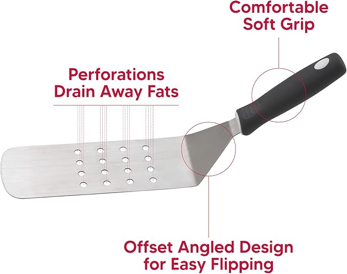 HIC Kitchen Perforated Burger Turner - Image 3