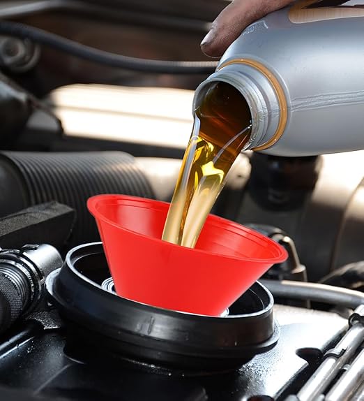 Arcimatto 3 Pack Automotive Oil Funnels Set, Right Angle Funnels, Car Plastic - Image 8